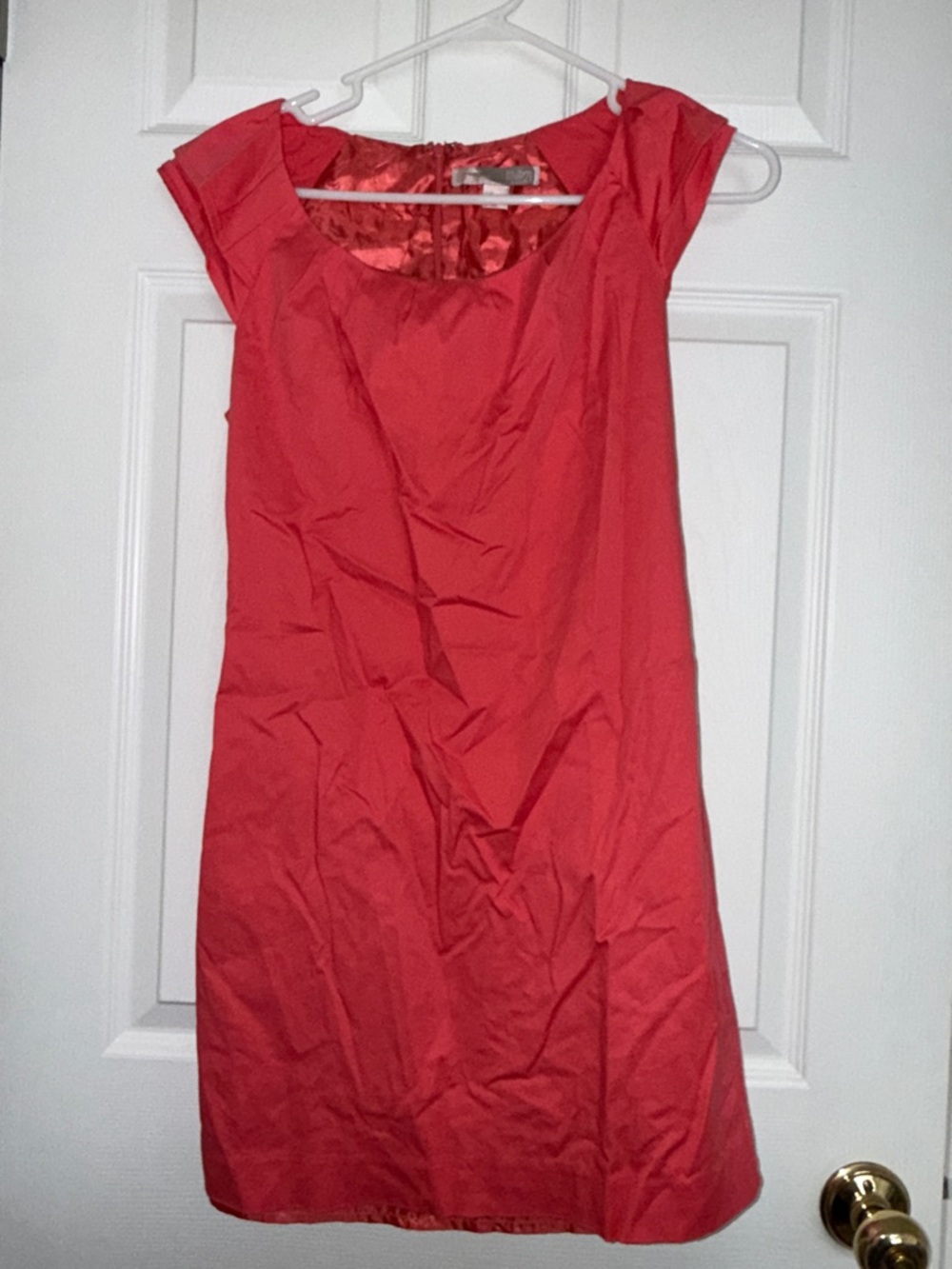 Forever 21 Red Cap-Sleeve Shift Dress